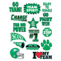 Go Team Green Set of Sports Temporary Tattoo